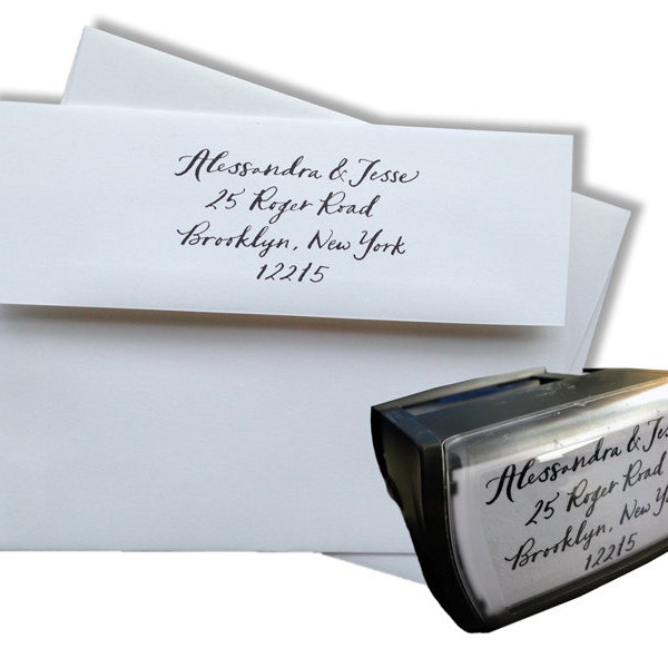 Self-Inking Custom Calligraphy Address Stamp