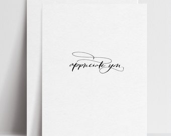 Appreciate You - Greeting Cards