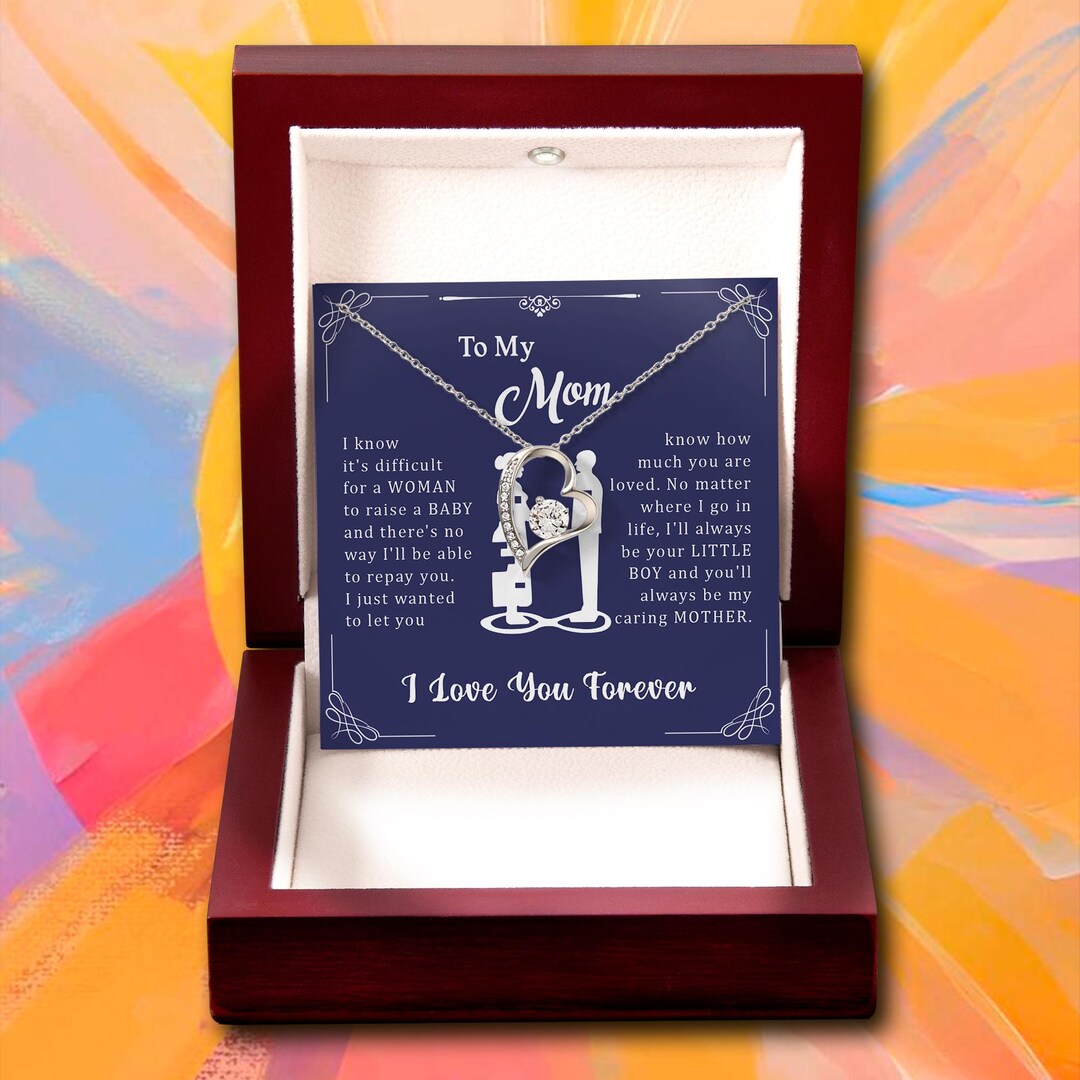 To My Mom Necklace Gift From Son, I’ll Always Be Your Little Boy Love ...