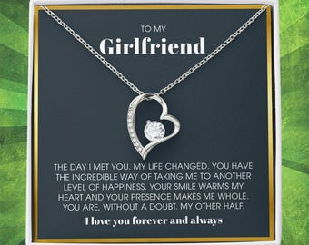 Romantic Gift for Girlfriend from Boyfriend, to My Girlfriend Necklace Love Letter. You Complete Me, Birthday Gift, Anniversary Gift for her