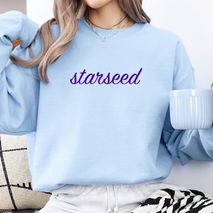 Starseed Clothing Apparel Celestial Crewneck Sweatshirt Spiritual Mystical Top Lightworker Boho Pullover Cosmic Empath Outfit Metaphysical