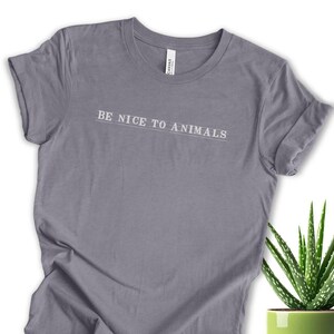 Vegan Graphic Tee Animal Rights Plant Based Lifestyle Clothing Cruelty Free Message Animal Lover Gift Unisex Eco Friendly Compassion Heather Storm