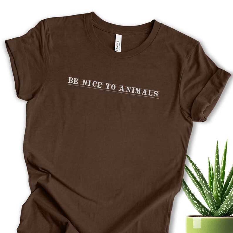 Vegan Graphic Tee Animal Rights Plant Based Lifestyle Clothing Cruelty Free Message Animal Lover Gift Unisex Eco Friendly Compassion Heather Brown