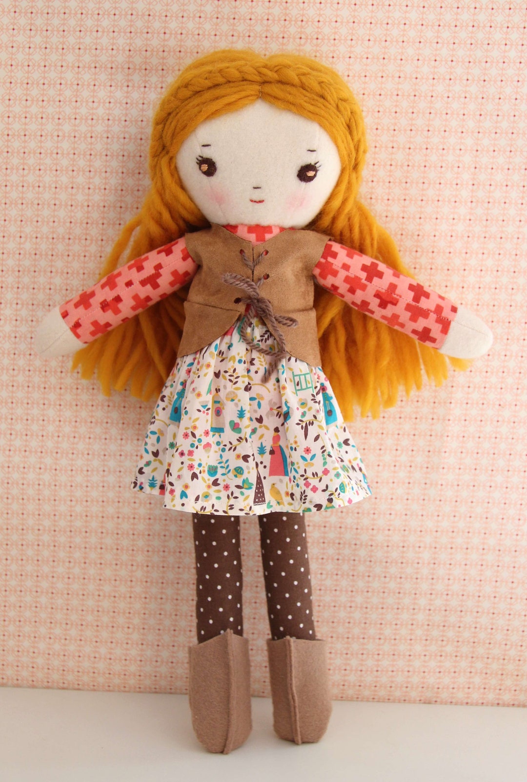 Sewing Pattern for Handmade Cloth Doll, the Folky Elsa Doll Etsy