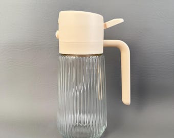 Beige Glass 2 in 1 Oil Dispenser Sprayer New