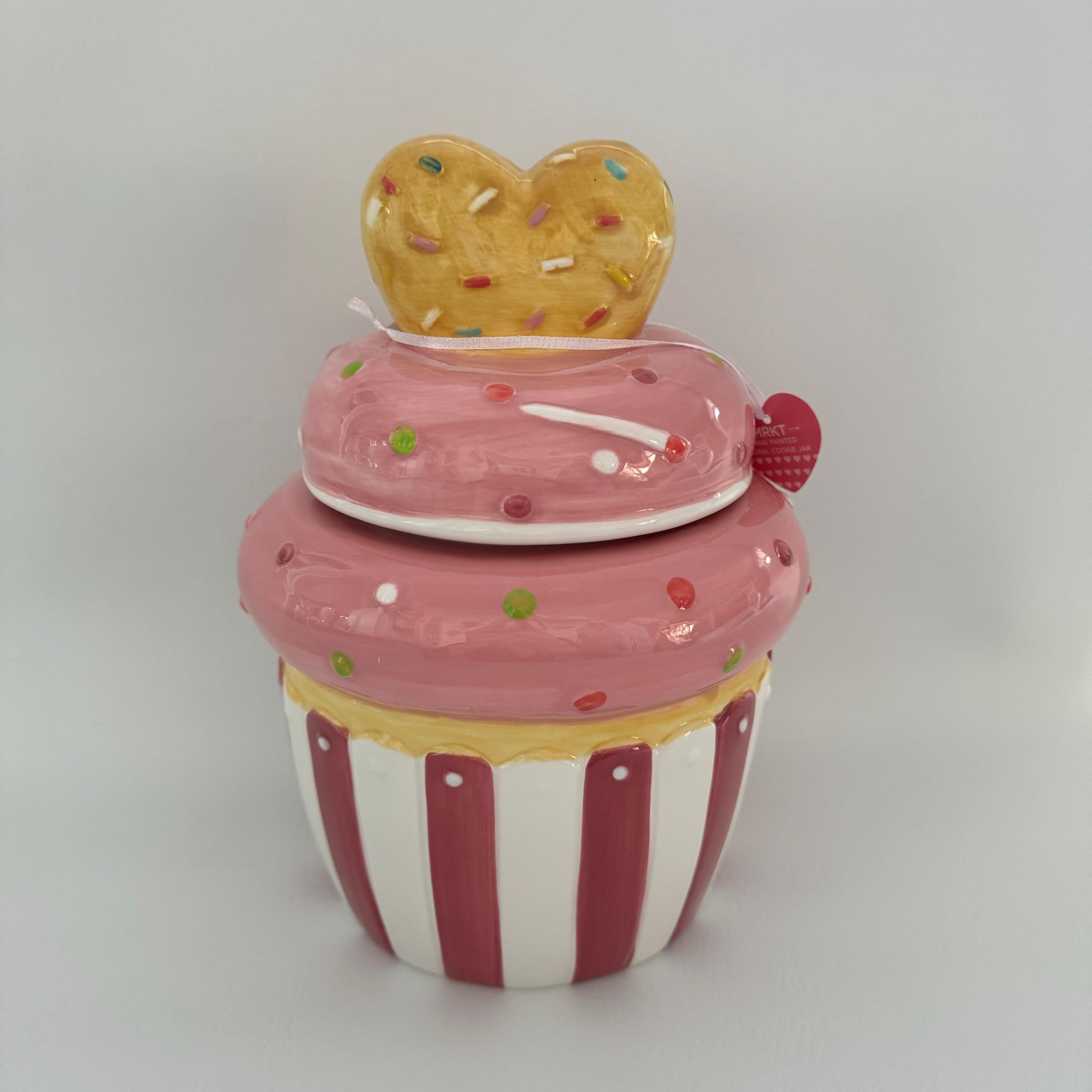 Pink Cupcake Ceramic Cookie Jar New - Etsy