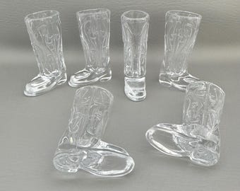 Cowboy Boots Shot Glasses Pack of 6