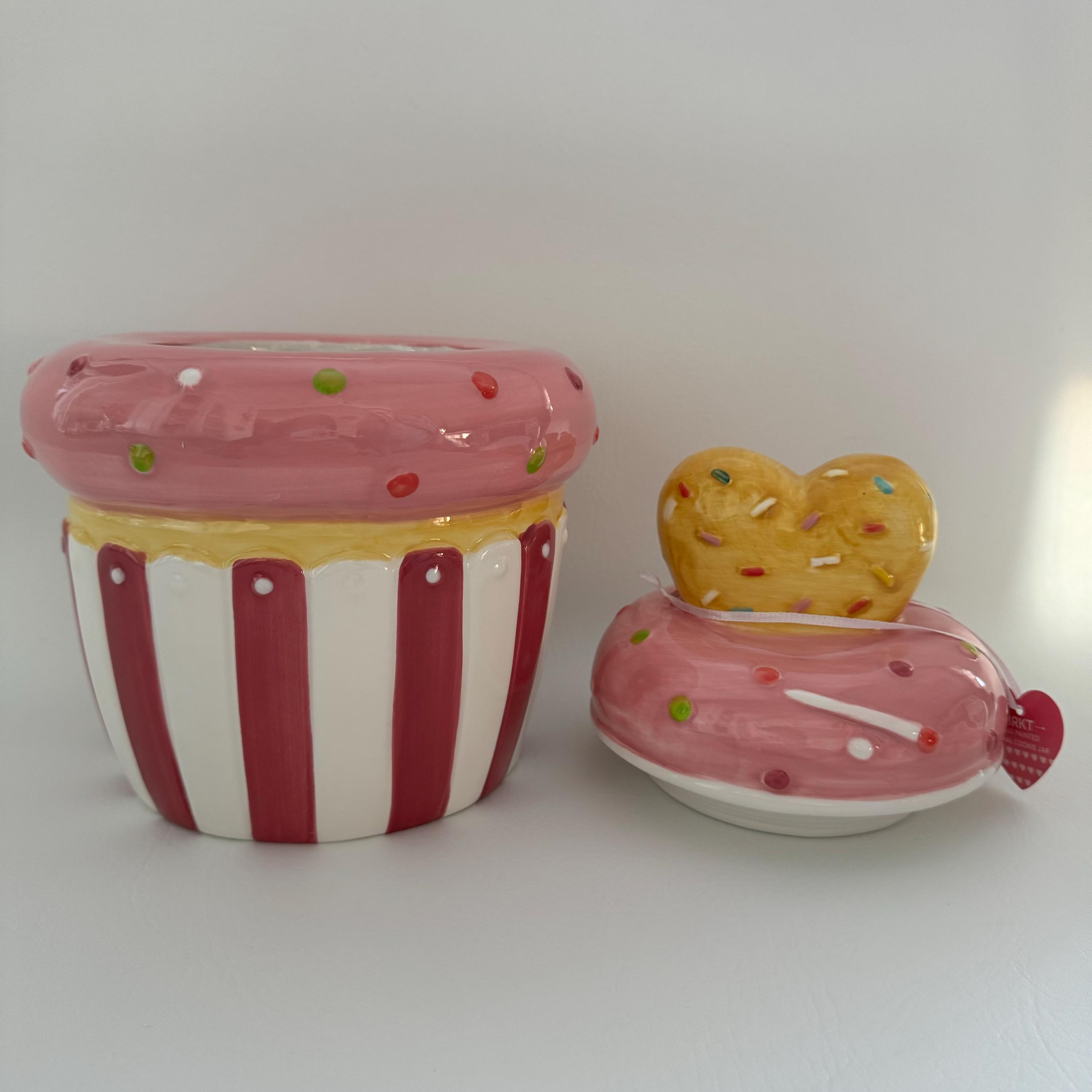 Pink Cupcake Ceramic Cookie Jar New - Etsy