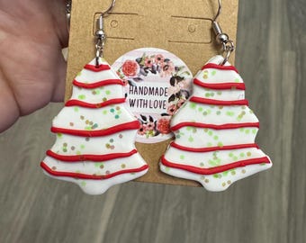 Christmas tree cake Earrings
