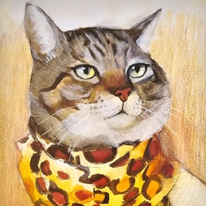 Estilo artístico, retrato de mascota, dibujado a mano, acuarela, lápiz de color, retratos a partir de fotografías, regalo personalizado, gatos, perros, monumento conmemorativo para mascotas
