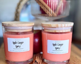 Velas de cera de soja y coco, frasco de vidrio con tapa de madera, 7 oz
