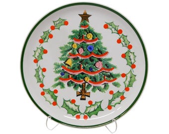 MCM  Christmas Tree  Plate .Geo Z Lefton