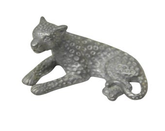Vintage Pewter Leppard Jaguar Pewter Figurine.
