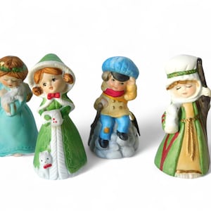 Vintage  Jasco Hand Crafted MERRI-BELLS Fine  Bisque Porcelain Bell Figurine. 1978 Merri Bells Figurines. Choice.