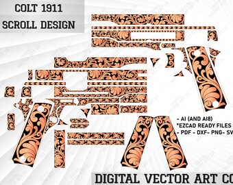 Colt 1911 Laser Engraving Vector Design - Etsy
