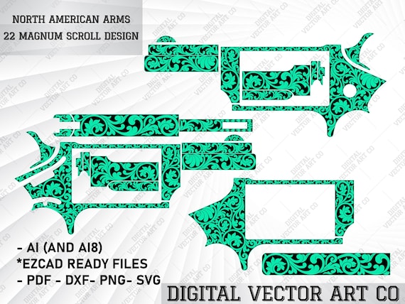 アート・デザイン・音楽 Magnum Ireland North American Arms 22 Magnum Scroll Design.laser Engraving