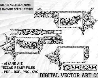 North American Arms 22 Magnum Scroll Design.laser Engraving
