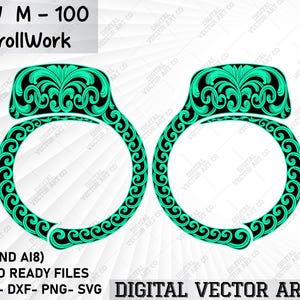 Handcuffs Engraving Vector Design | Handcuffs Scroll Design | Engraving Handcuffs |