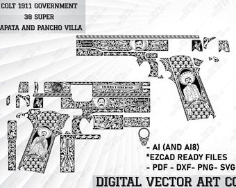 38 Super Colt 1911 Government Pancho Villa and Zapata Custom