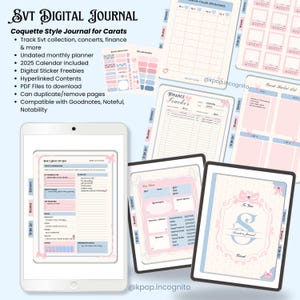 Coquette Seventeen Journal: Kpop Carat Planner (Digital Download)