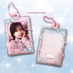 Seventeen SVT Kpop PC Holder: Pink Love Acrylic Photocard