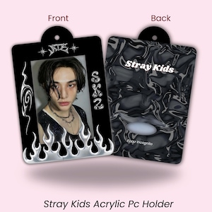 Stray Kids ATE Acrylic PC Holder: Silver Flame Kpop Photocard