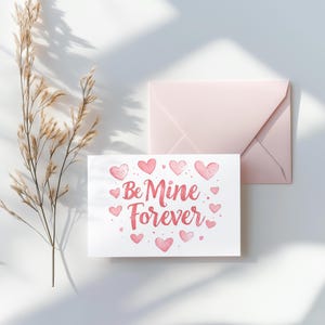 Valentinstagskarte, DIGITALER Download, druckbare Valentinskarte mit Herzen, druckbare Valentinskarte, weißer Hintergrund, Liebe, Postkarten