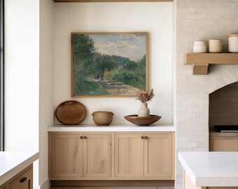 Renoir Impressionistische Landschaft - Straße des Louveciennes, Vintage-Dekoration (Digitaler Download)