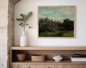 Apple Blossoms – Vintage Frühlingslandschaft von Charles-François Daubigny | Kunstwerk Klassiker Wohn Dekor Museum