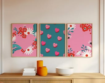 Botanisches Herz Wandbild zum Valentinstag Dekor (Digitaler Download)