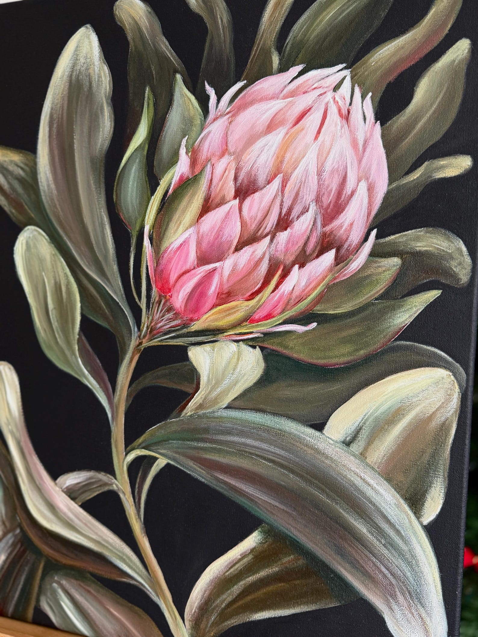 Protea Flower Painting Acrylic Painting Wall Art Exotic Flower Painting protea-flower-painting-acrylic-painting-wall-art-exotic-flower-painting