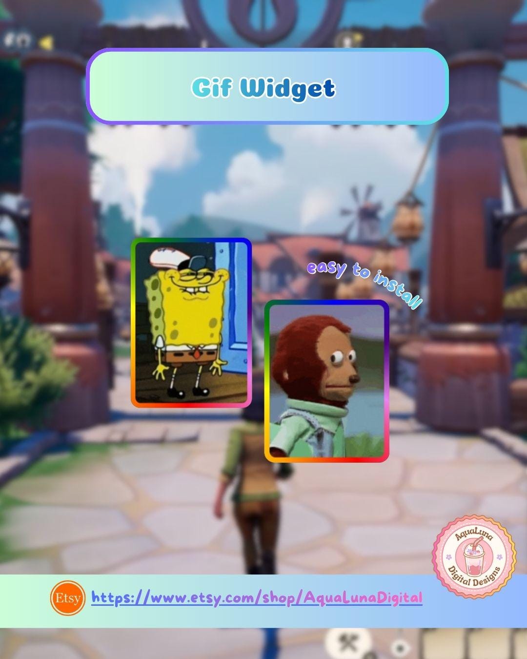Interactive GIF Widget With Animated Chaser Border - Etsy