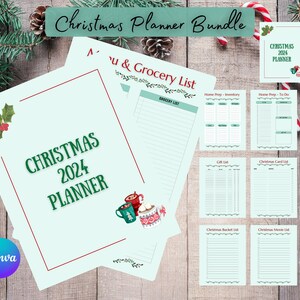 Christmas Planner Bundle |  Printable | Instant Download | Editable Digital Template