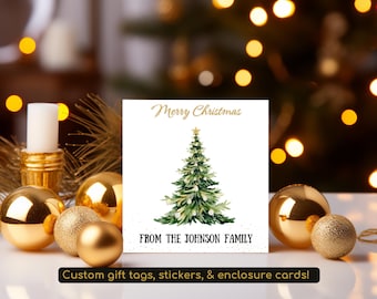 Personalized Christmas Gift Tags | Enclosure Cards | Stickers