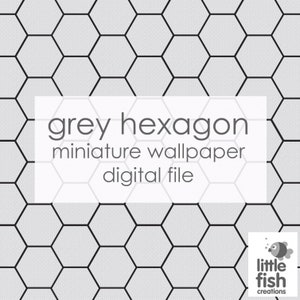 Puede incluir: Un archivo digital para un papel tapiz de patrón de hexágono gris. El patrón es un diseño geométrico repetitivo de hexágonos.