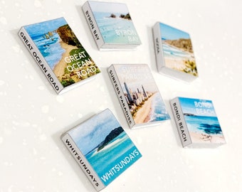 Digital Download - Dollhouse printable miniature / mini book covers, no.6 - set of 6 (Aussie travel books) - assorted designs (1/12th scale)