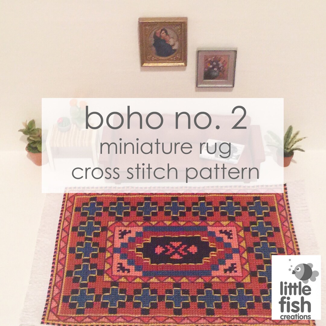 Instant Download "boho No. 2 Dollhouse Floor Rug" - Modern Miniature ...