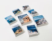 Digital Download - Dollhouse printable miniature / mini book covers, no. 32 - set of 8 (Travel/Greece) - assorted designs (1/12th scale)