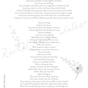 To The Heartbroken Mother Poem | Printable Poem / DIGITAL DOWNLOAD