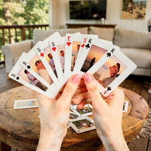 Sjabloon voor aangepaste fotospeelkaart – DIY gepersonaliseerd pokerdeck (56 canvasjablonen), huwelijkscadeau, jubileumcadeau voor stel