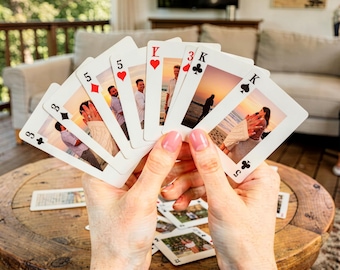 Custom Photo Playing Card Template – DIY Personalized Poker Deck (56 Canva Templates),Wedding Gift, Anniversary Gift for Couple