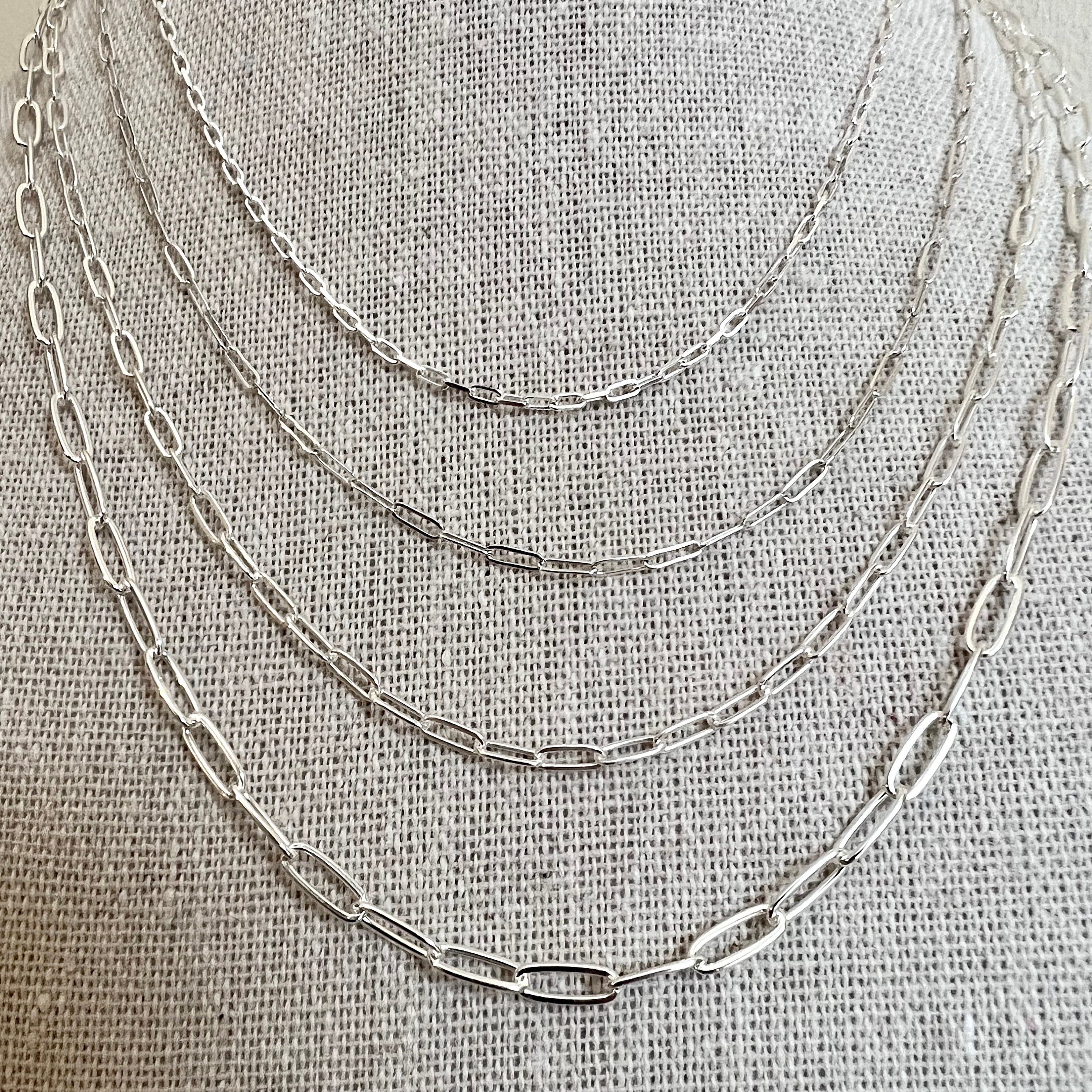 Sterling Silver Paperclip Chain (Jumbo)