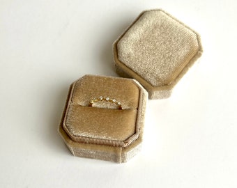 present presentation box Velvet ring box for presentation or photography
