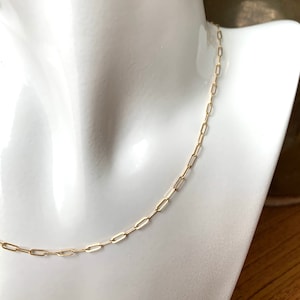 14K gold-fill minimalist cable chain necklace