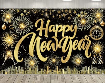 Bonne année tissu signe affiche bannière toile de fond