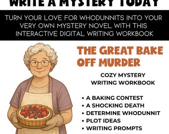 Bake Off Murder Mystery, Creative Writing For Beginners, Cozy Mystery Writing Workbook, Whodunnit Mystery Writing, Write A Mystery Novel