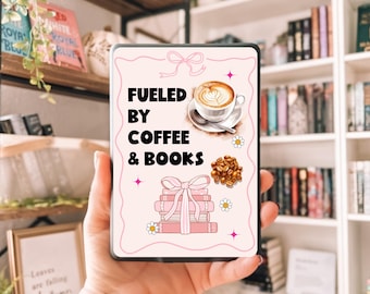 Kaffeeliebhaber, druckbare Romanze Kindle Aufkleber, Kindle Girly, Kindle Zubehör, Kindle Clear Case Insert, Kindle Skin Cover Paperwhite