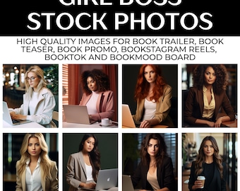 Bookstagram Book Trailer Visual, Girl Boss Images For Writers, Work Romance Book Promo Graphics, Stock Photos For Author, Book Teaser