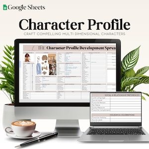 Character Development Spreadsheet, Character Sheet Profile Template, Character Tracker For Writers, Character Building, Author Planner