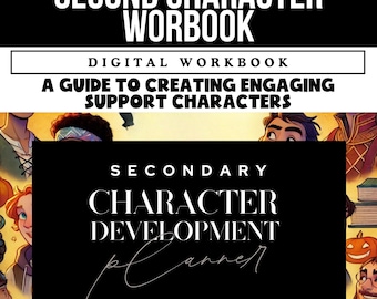 Secondary Character Workbook, Character Development, Character Creation Guide, Character Building Profile Template, Fiction writing workbook